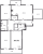 Планировка трехкомнатной квартиры площадью 101.51 кв. м в новостройке ЖК "Солнечный город"