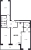 Планировка трехкомнатной квартиры площадью 86.03 кв. м в новостройке ЖК "Up-квартал Воронцовский"