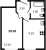 Планировка однокомнатной квартиры площадью 29.03 кв. м в новостройке ЖК "Приневский"