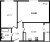 Планировка двухкомнатной квартиры площадью 54 кв. м в новостройке ЖК "Приневский"