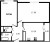 Планировка двухкомнатной квартиры площадью 52.56 кв. м в новостройке ЖК "Приневский"