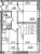 Планировка двухкомнатной квартиры площадью 41.02 кв. м в новостройке ЖК "Чистый Ручей"