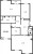 Планировка трехкомнатной квартиры площадью 153.2 кв. м в новостройке ЖК "Русский дом"