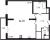 Планировка однокомнатной квартиры площадью 51.7 кв. м в новостройке ЖК "Ленинград" 