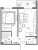 Планировка однокомнатной квартиры площадью 38.03 кв. м в новостройке ЖК "Новое Горелово"