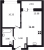 Планировка однокомнатной квартиры площадью 36.58 кв. м в новостройке ЖК "Город первых"