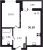 Планировка однокомнатной квартиры площадью 36.39 кв. м в новостройке ЖК "Город первых"