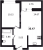 Планировка однокомнатной квартиры площадью 36.47 кв. м в новостройке ЖК "Город первых"