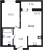 Планировка однокомнатной квартиры площадью 36.53 кв. м в новостройке ЖК "Город первых"