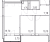 Планировка двухкомнатной квартиры площадью 56.05 кв. м в новостройке ЖК "Город первых"