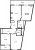 Планировка трехкомнатной квартиры площадью 85.8 кв. м в новостройке ЖК "Город первых"