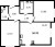 Планировка двухкомнатной квартиры площадью 50.7 кв. м в новостройке ЖК "Цивилизация"