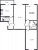 Планировка трехкомнатной квартиры площадью 70.7 кв. м в новостройке ЖК "Цивилизация"
