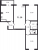 Планировка трехкомнатной квартиры площадью 71.1 кв. м в новостройке ЖК "Цивилизация"