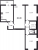 Планировка трехкомнатной квартиры площадью 69.9 кв. м в новостройке ЖК "Цивилизация"
