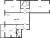 Планировка трехкомнатной квартиры площадью 69.7 кв. м в новостройке ЖК "Цивилизация"