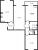 Планировка трехкомнатной квартиры площадью 74.4 кв. м в новостройке ЖК "Цивилизация"