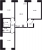 Планировка трехкомнатной квартиры площадью 68.1 кв. м в новостройке ЖК "Цивилизация"