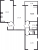 Планировка трехкомнатной квартиры площадью 73.3 кв. м в новостройке ЖК "Цивилизация"
