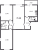 Планировка трехкомнатной квартиры площадью 71 кв. м в новостройке ЖК "Цивилизация"