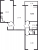 Планировка трехкомнатной квартиры площадью 73.9 кв. м в новостройке ЖК "Цивилизация"