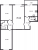 Планировка трехкомнатной квартиры площадью 70.4 кв. м в новостройке ЖК "Цивилизация"