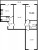 Планировка трехкомнатной квартиры площадью 74.3 кв. м в новостройке ЖК "Цивилизация"