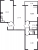 Планировка трехкомнатной квартиры площадью 73.8 кв. м в новостройке ЖК "Цивилизация"