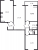 Планировка трехкомнатной квартиры площадью 73.4 кв. м в новостройке ЖК "Цивилизация"
