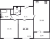 Планировка двухкомнатной квартиры площадью 63.4 кв. м в новостройке ЖК "Гавань капитанов"
