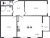 Планировка двухкомнатной квартиры площадью 69.9 кв. м в новостройке ЖК "Гавань капитанов"