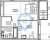 Планировка однокомнатной квартиры площадью 35.56 кв. м в новостройке ЖК "PLUS Пулковский"