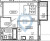Планировка однокомнатной квартиры площадью 35.48 кв. м в новостройке ЖК "PLUS Пулковский"