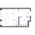 Планировка студии площадью 22.86 кв. м в новостройке ЖК "Новое Колпино"