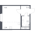 Планировка студии площадью 23.8 кв. м в новостройке ЖК "Новое Колпино"