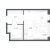 Планировка студии площадью 24.7 кв. м в новостройке ЖК "Новое Колпино"