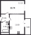 Планировка однокомнатной квартиры площадью 33.74 кв. м в новостройке ЖК "Новое Колпино"