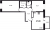 Планировка двухкомнатной квартиры площадью 47.89 кв. м в новостройке ЖК "Новое Колпино"