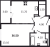 Планировка однокомнатной квартиры площадью 36.5 кв. м в новостройке ЖК "Галактика"