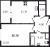 Планировка однокомнатной квартиры площадью 36.7 кв. м в новостройке ЖК "Галактика"