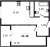 Планировка однокомнатной квартиры площадью 41.3 кв. м в новостройке ЖК "Галактика"