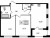 Планировка двухкомнатной квартиры площадью 59.4 кв. м в новостройке ЖК "Галактика"
