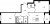 Планировка двухкомнатной квартиры площадью 66.7 кв. м в новостройке ЖК "Галактика"