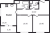 Планировка двухкомнатной квартиры площадью 53.1 кв. м в новостройке ЖК "Галактика"