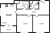 Планировка двухкомнатной квартиры площадью 53.2 кв. м в новостройке ЖК "Галактика"