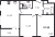 Планировка двухкомнатной квартиры площадью 57.1 кв. м в новостройке ЖК "Галактика"