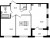 Планировка двухкомнатной квартиры площадью 59.3 кв. м в новостройке ЖК "Галактика"