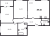 Планировка трехкомнатной квартиры площадью 89.4 кв. м в новостройке ЖК "Галактика"