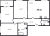 Планировка трехкомнатной квартиры площадью 89.5 кв. м в новостройке ЖК "Галактика"