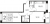 Планировка двухкомнатной квартиры площадью 54.86 кв. м в новостройке ЖК "Новый Лесснер"